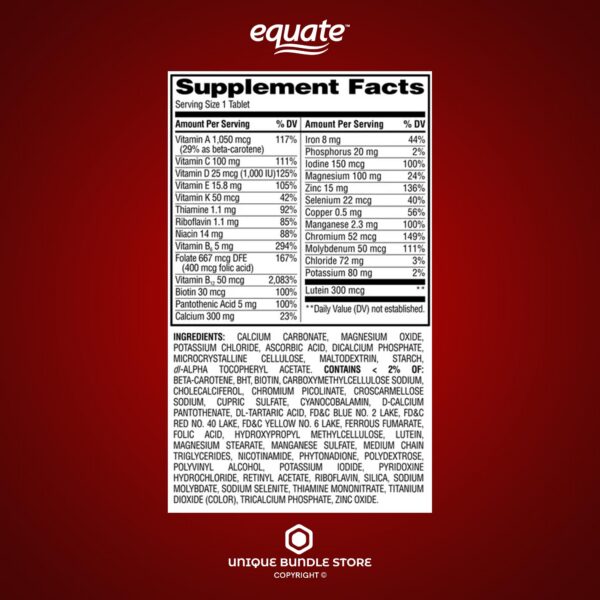 Version 1.0.0 Organizador semanal para pastillas incluido en paquete Equate multivitaminico mujeres 50 plus