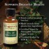Vista lateral aceite orégano Woodstock Herbal 0.5 oz