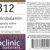 Vista lateral Bioclinic Naturals B12 1000 mcg