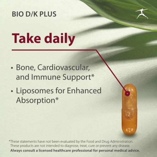 vista lateral botella bio d k plus biospec nutritionals