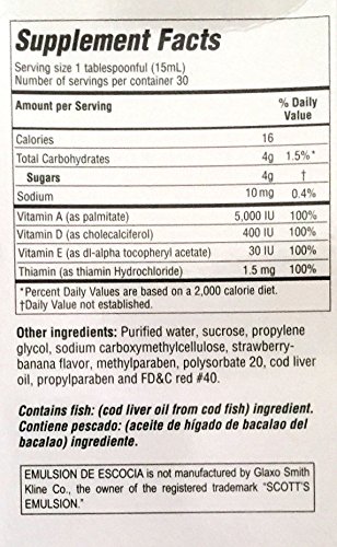 Vista lateral de las botellas de aceite de hígado de bacalao