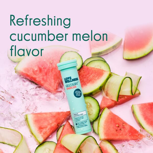 Vista lateral de caja Love Wellness Hello Burn Energize