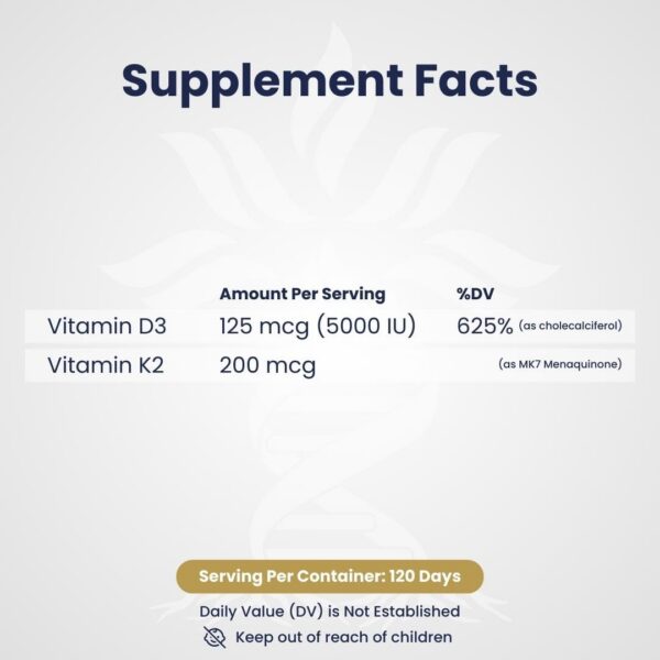 Vista lateral caja suplemento AZ BIOTECH vitamina d y k2