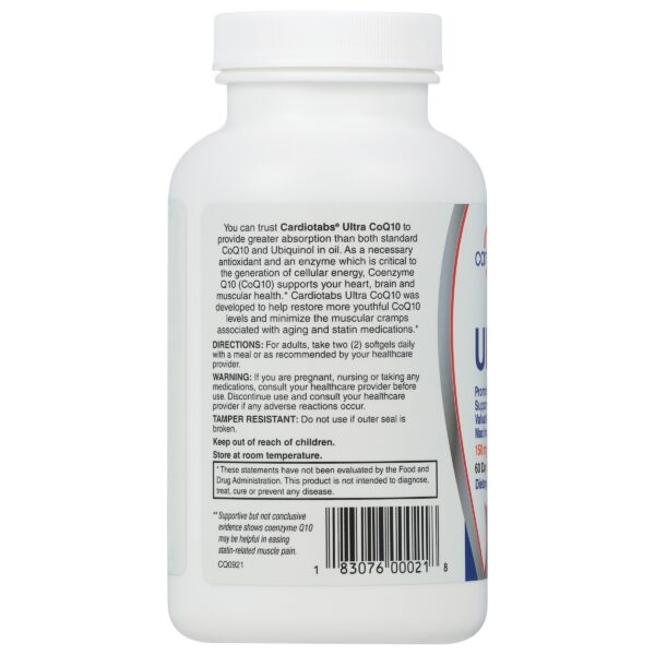 Vista lateral CardioTabs Ultra CoQ10