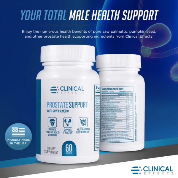 Version 1.0.0 Vista lateral Clinical Effects suplemento prostático Natural