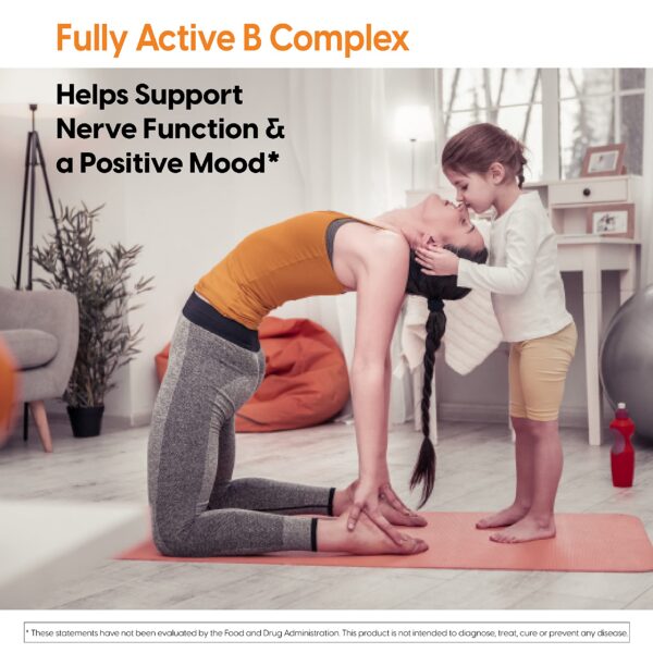 Vista lateral Doctor's Best complejo B para energía celular