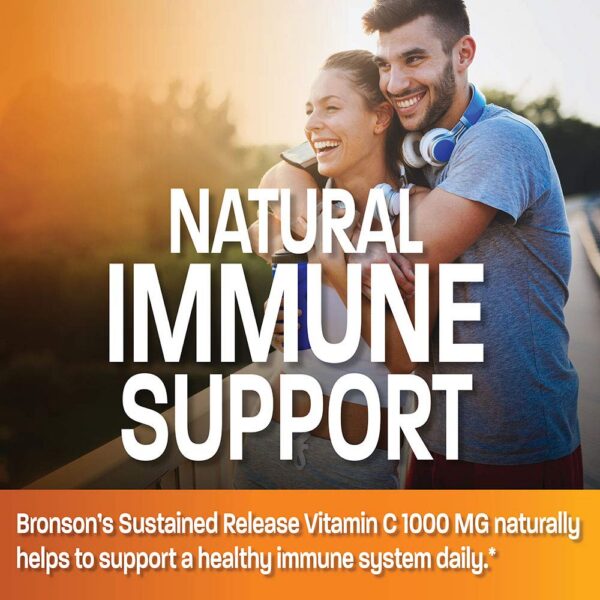 vista lateral envase bronson vitamina c 250 tabletas