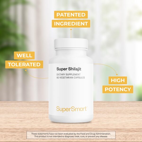 Vista lateral envase Super Shilajit 500mg Supersmart