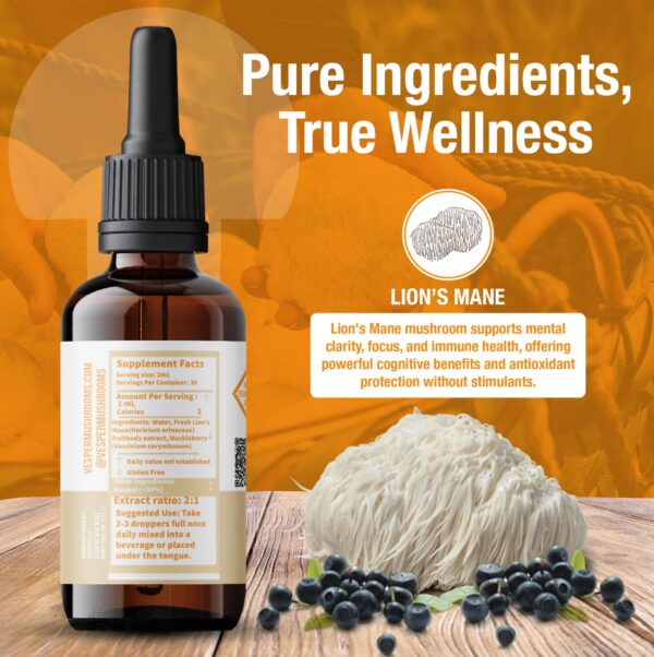 Vista lateral extracto líquido Melena de León Vesper