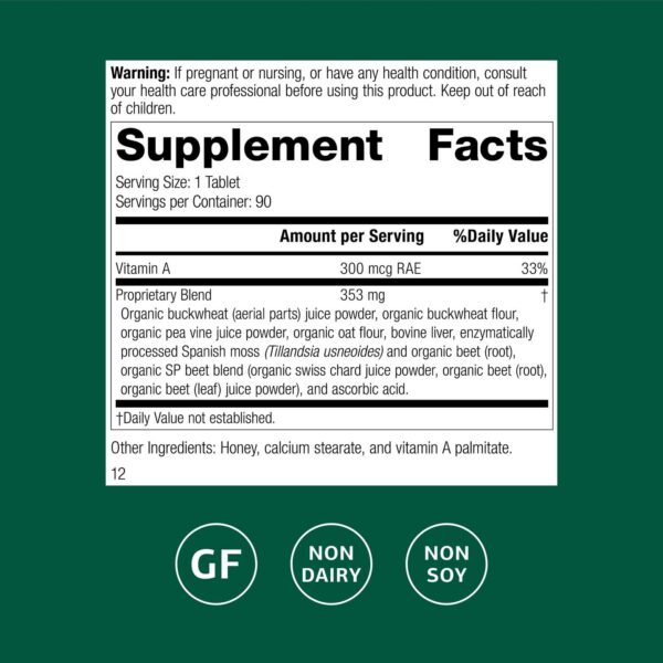 Vista lateral del frasco Arginex 90 tabletas