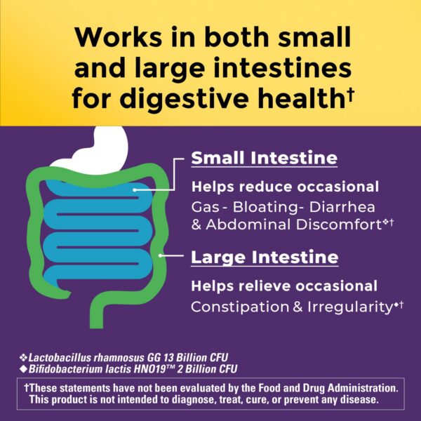 Vista lateral frasco Nature Made probióticos digestivos