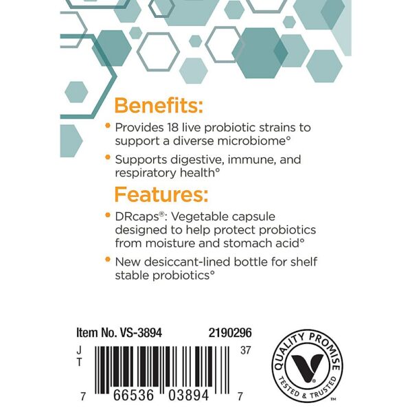 Vista lateral del frasco probiótico ProBioCare para salud digestiva