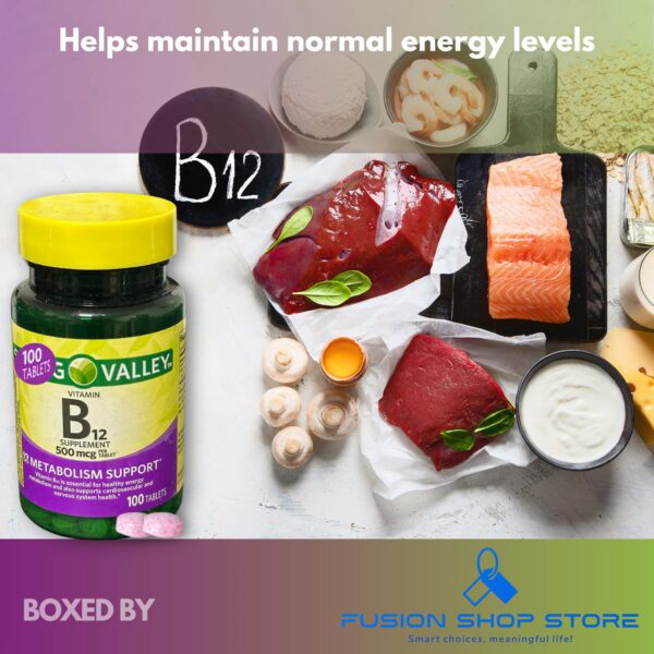 Vista lateral del frasco con tabletas B12