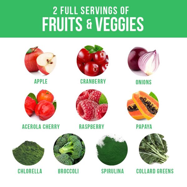 Vista lateral InnoSupps suplemento antioxidantes y superalimentos