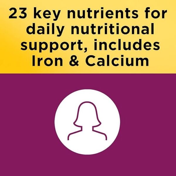 Version 1.0.0 Vista lateral frasco Nature Made multivitamínico femenino