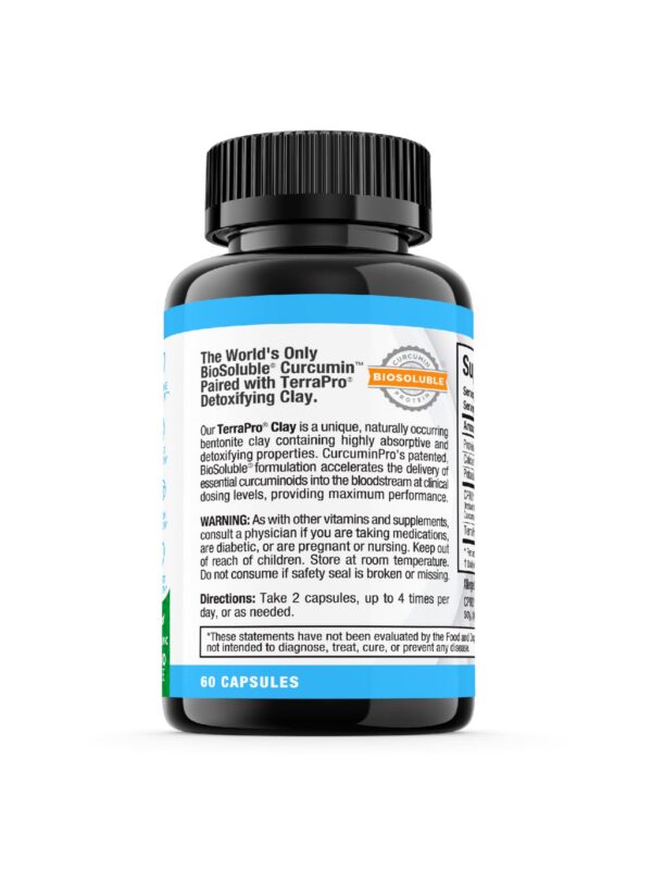 Version 1.0.0 Vista lateral del paquete cápsulas Detox curcuminpro veganas