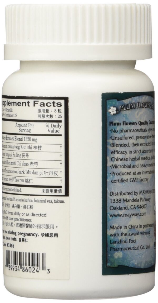 Vista lateral pastillas de té Canela y Poria Plum Flower