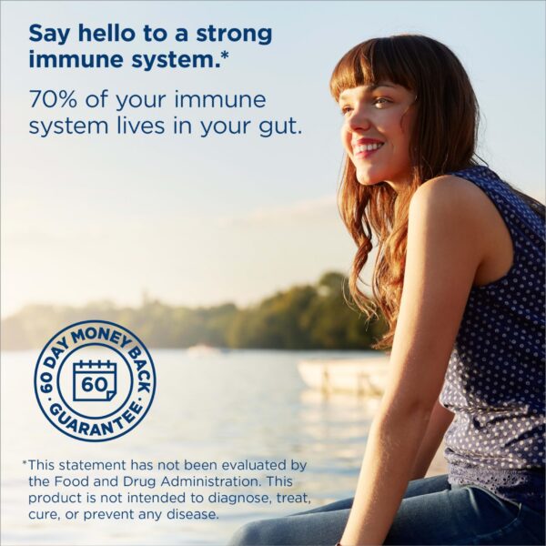 Vista posterior frasco Renew Life Probiotic Everyday Immune