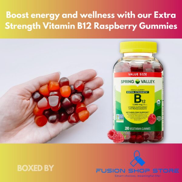 Version 1.0.0 Vista superior gomitas B12 Spring Valley.