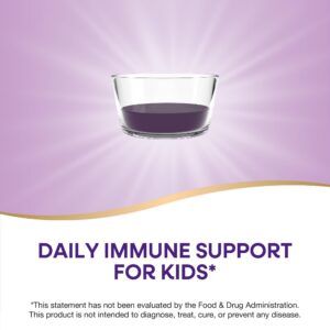 Version 1.0.0 Vista trasera del frasco de jarabe inmunológico para niños