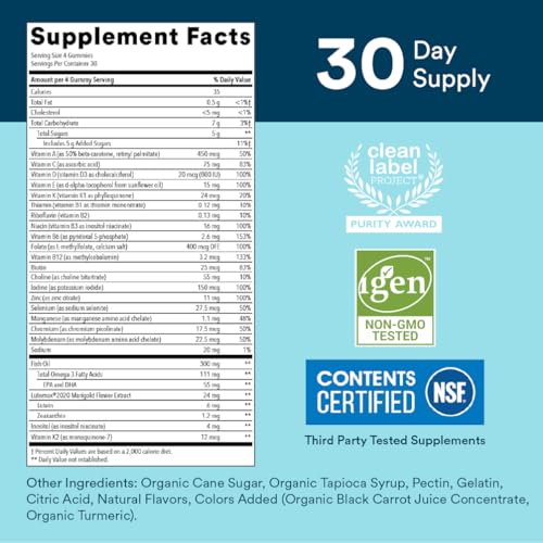 Vista trasera SmartyPants Teen Guy gominolas multivitamínicas hombres