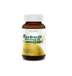 Etiqueta frontal de Vistra aceite salvado de arroz