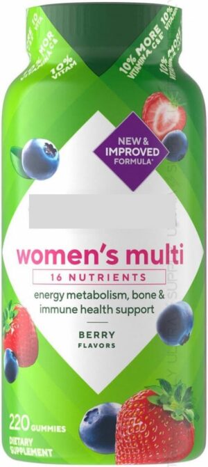 Version 1.0.0 Frasco Vita gomitas mujeres frontal