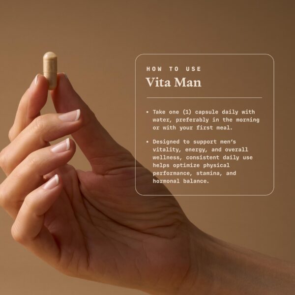 Version 1.0.0 Vista lateral del empaque VITA Man