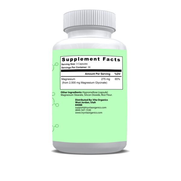 Version 1.0.0 Vita Organics Magnesium Glycinate etiqueta