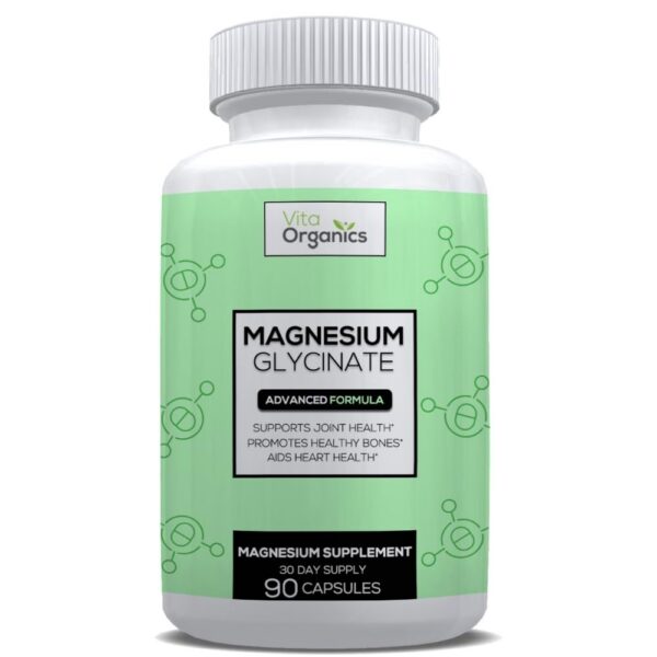 Version 1.0.0 Vita Organics Magnesium Glycinate frasco frontal