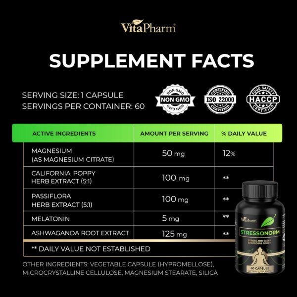 Cápsulas de VitaPharm Stressonorm