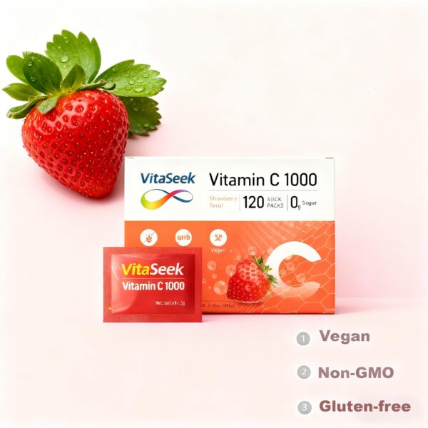 Etiqueta de VitaSeek polvo vitamina c