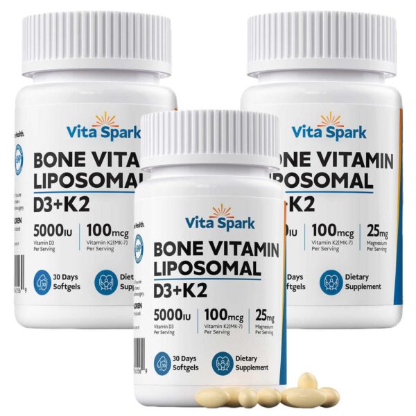 Frasco Vita Spark D3 K2 liposomal mini softgels