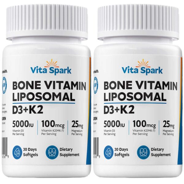Frasco Vita Spark D3 K2 liposomal mini softgels