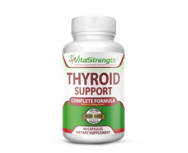 Etiqueta de VitaStrength Thyroid Support en frasco