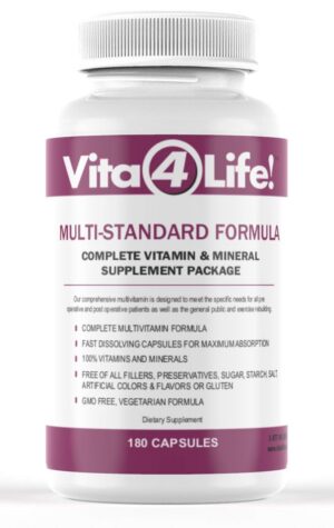 Vita4Life multivitaminas bariátricas 180 cápsulas frasco