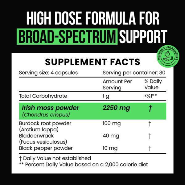 Version 1.0.0 Interior del envase mostrando cápsulas y polvo de musgo marino