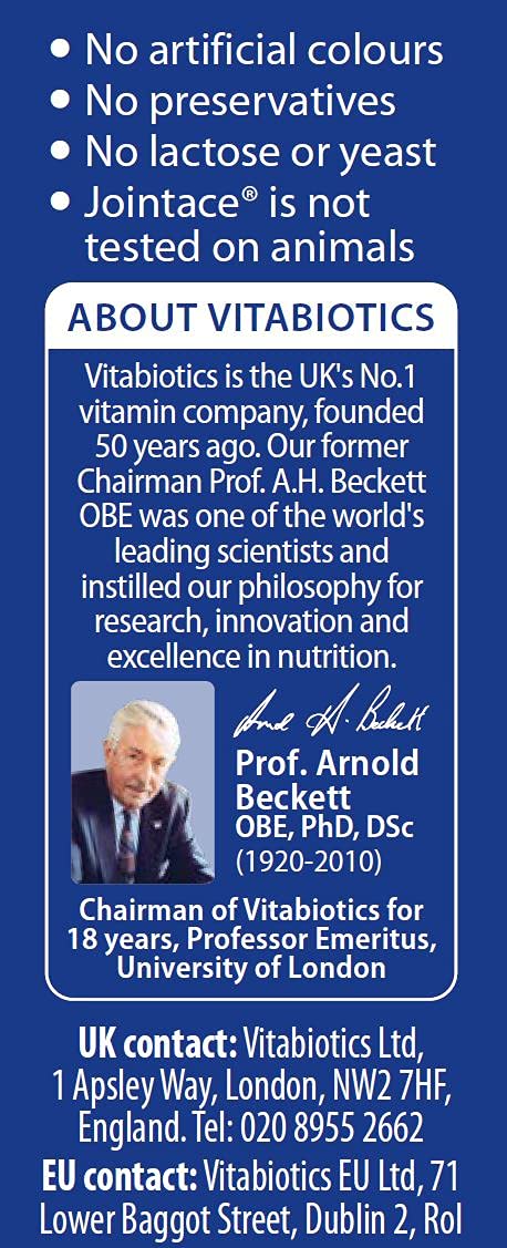 Caja de Vitabiotics Jointace glucosamina condroitina 30 tabletas