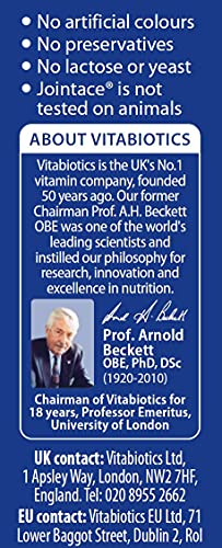 Empaque de Vitabiotics Jointace glucosamina condroitina