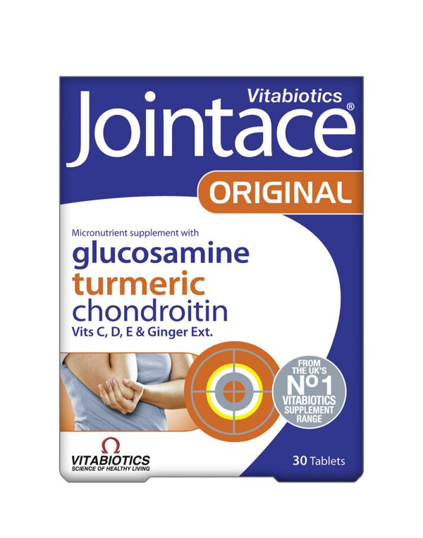 Frasco de Vitabiotics Jointace glucosamina condroitina 30 tabletas