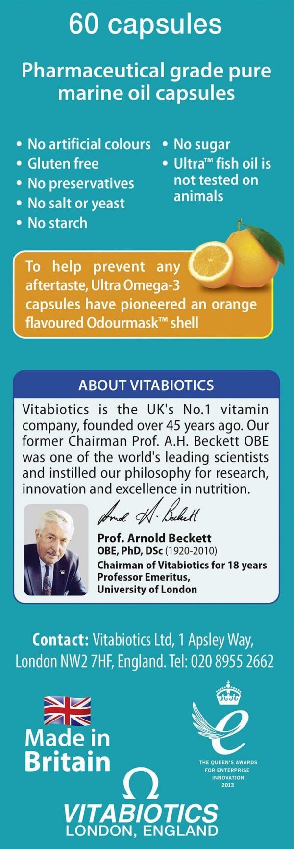 Etiqueta Vitabiotics Ultra Omega 3