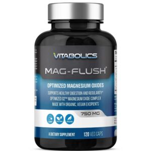 Version 1.0.0 Vitabolics Mag Flush botella con cápsulas