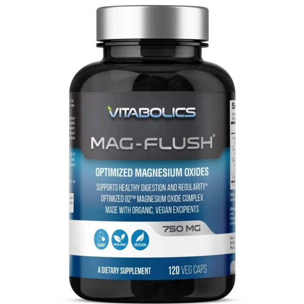 Version 1.0.0 Vitabolics Mag Flush botella con cápsulas