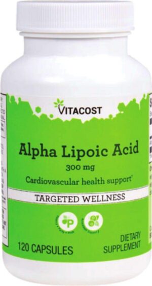 Vitacost Alpha Lipoic Acid etiqueta frontal