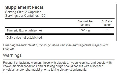 Vitacost cápsulas de extracto de cúrcuma para salud hepática