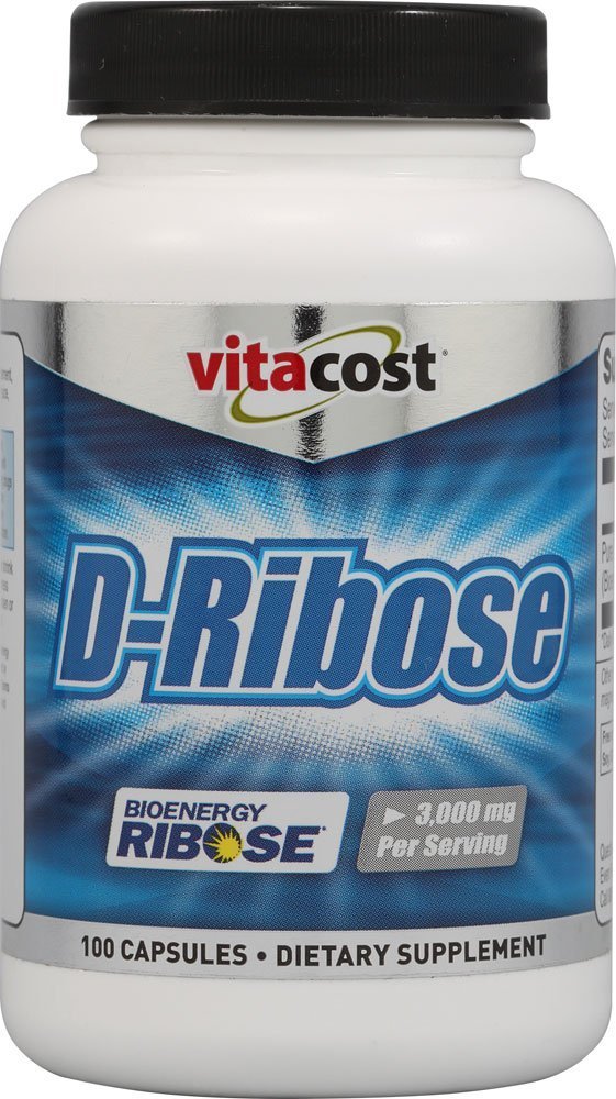 Vitacost D-Ribosa suplemento energético 100 cápsulas