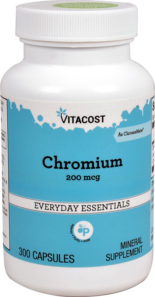 Vitacost GTF cromo ChromeMate cápsulas frasco
