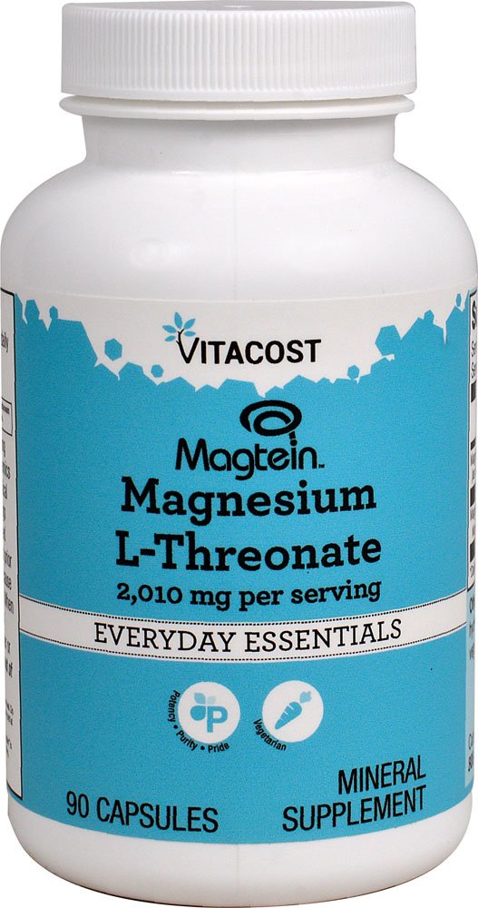 Frasco de Vitacost Magtein Magnesio L-Treonato