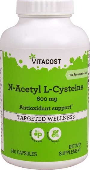 Vitacost N-acetilcisteína 600 mg frasco