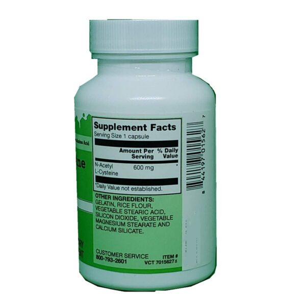 Etiqueta de producto NAC Vitacost